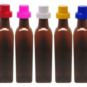 241 Frasco Plástico Ambar Pet 500ml Tampa Dosadora 30ml Aze