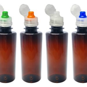 28 Frascos Plástico Ambar Pet 200ml Sport Fliptop Cos