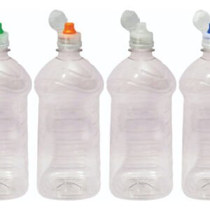 27 Frascos Cristal Pet De 1l Tampa Sport Fliptop Ama