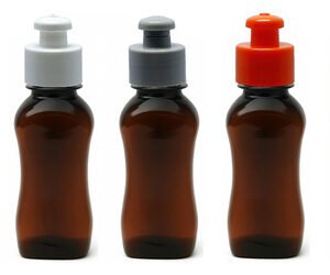 2541 Frasco Plástico Ambar Pet 120ml C/ Tampa Pushpull Cat