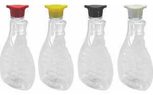 12 Frasco Plástico Cristal Pet 500ml Tampa Rosca 2 Bico Bor