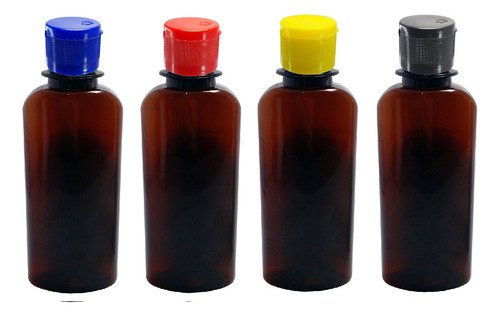 336 Frasco Plástico Ambar Pet 140ml Fliptop Batoque Aro - Imagem 2