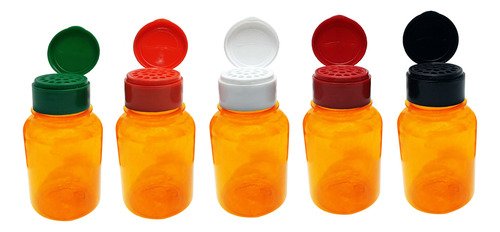 32 Frascos Plástico Laranja Pet 150ml Tampa Peneira Sup