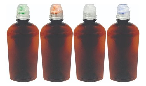 945 Frascos Plástico Âmbar Pet 400ml Tampa Sport Fliptop Min - Imagem 2