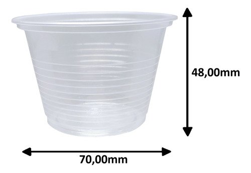 200 Potes Descartáveis Plásticos Ps Estriado Cristal 100ml - Imagem 3