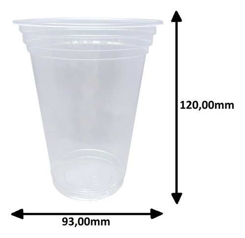 1000 Copos Descartáveis Plásticos Liso Pp Cristal 400/440ml - Imagem 3
