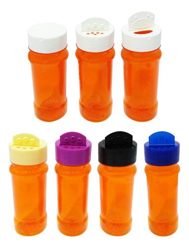 1755 Frasco Plástico Laranjado Pet 120ml Tempero Fliptop Con