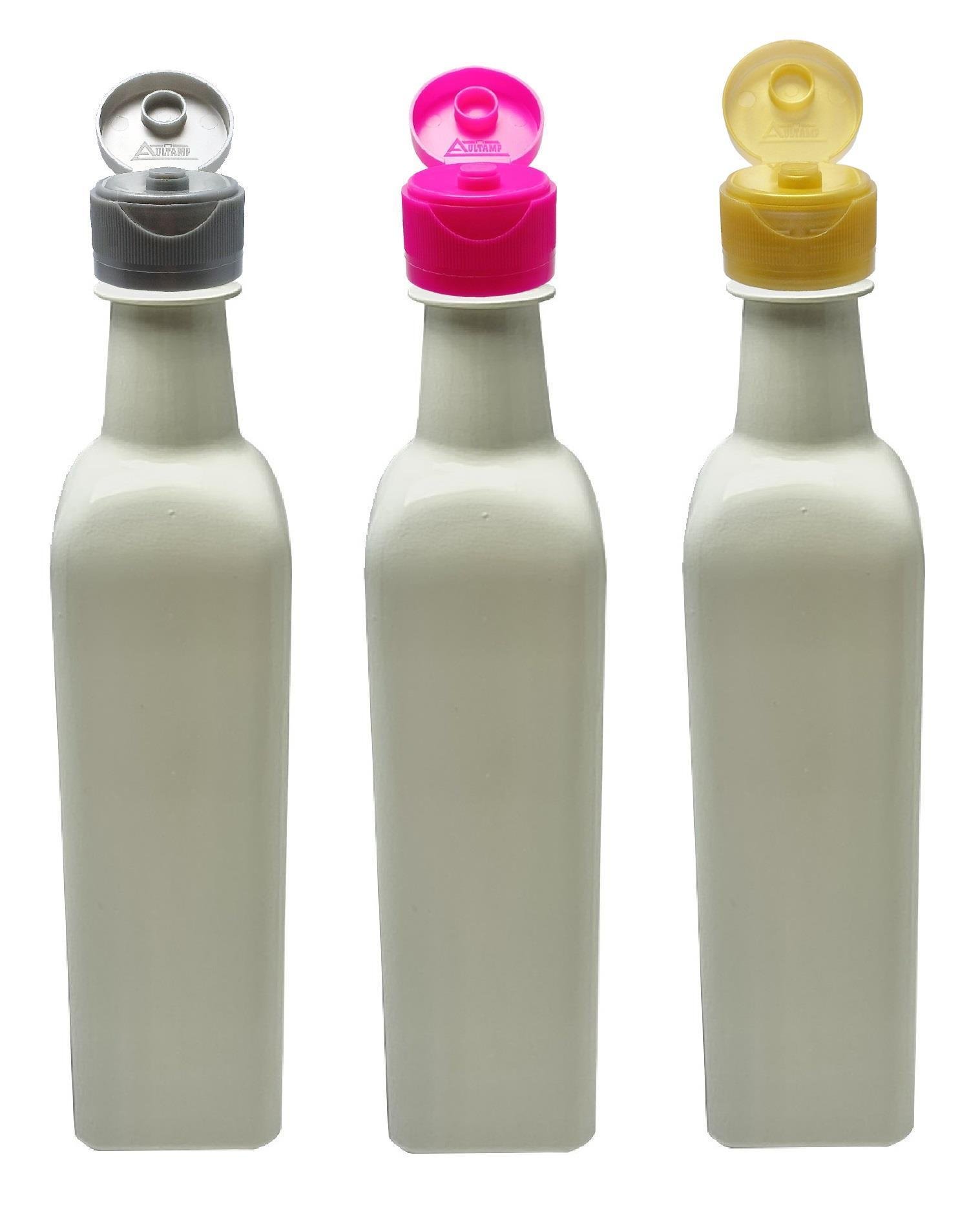 241 FRASCOS PLÁSTICO BRANCO PET 500ML C/ TAMPA FLIPTOP AZE - Imagem 3