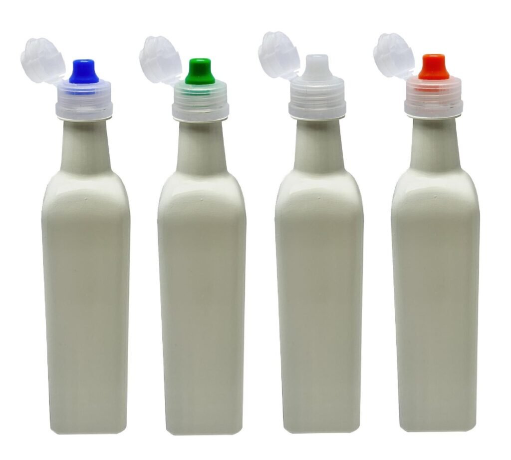 49 FRASCO PLÁSTICO PET BRANCO 500ML TAMP SPORT FLIPTOP AZE