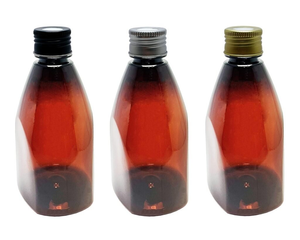 182 FRASCO PLÁSTICO ÂMBAR PET 500ML TAMPA DIFUSOR C/ F PIR