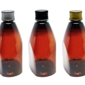 588 FRASCOS PLÁSTICO ÂMBAR PET 500ML TAMPA ALUMINIO S/ PIR