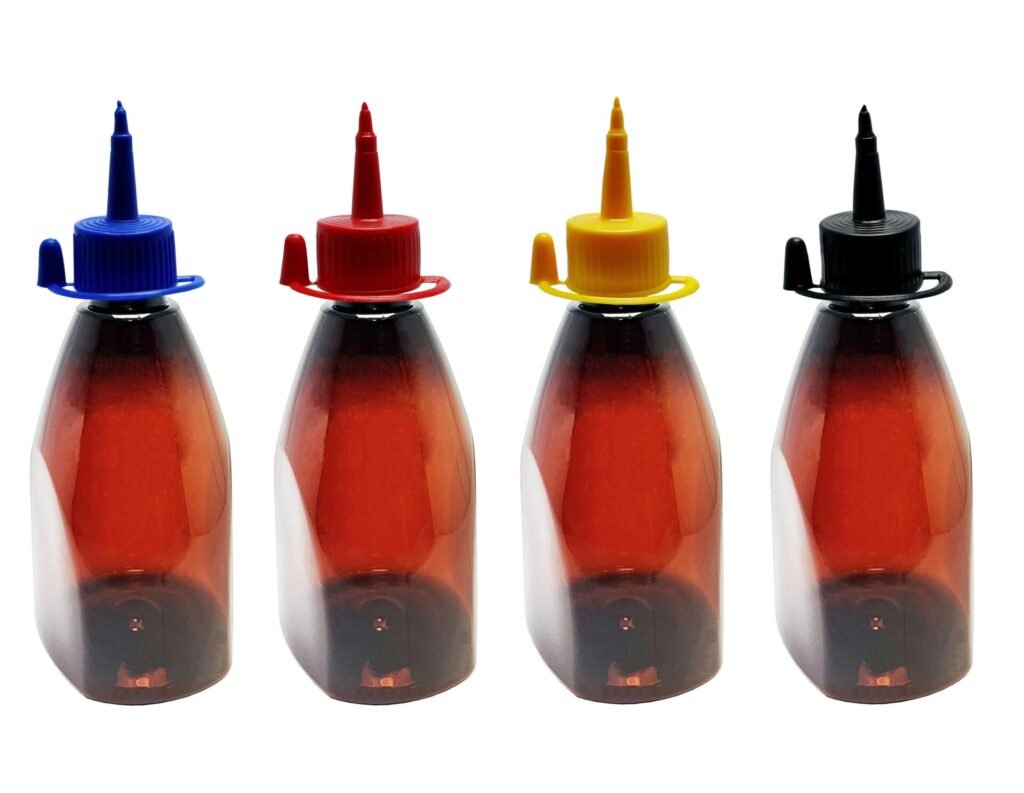 588 FRASCOS PLÁSTICO ÂMBAR PET 500ML C/ BICO APLICADOR PIR