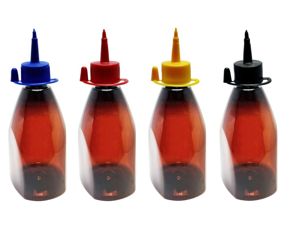 44 FRASCOS PLÁSTICO ÂMBAR PET 500ML C/ BICO APLICADOR PIR