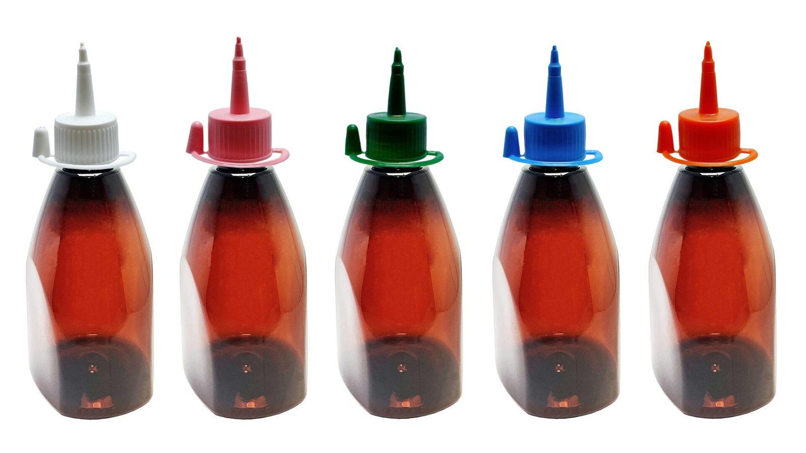 10 FRASCOS PLÁSTICO ÂMBAR PET 500ML C/ BICO APLICADOR PIR - Imagem 2