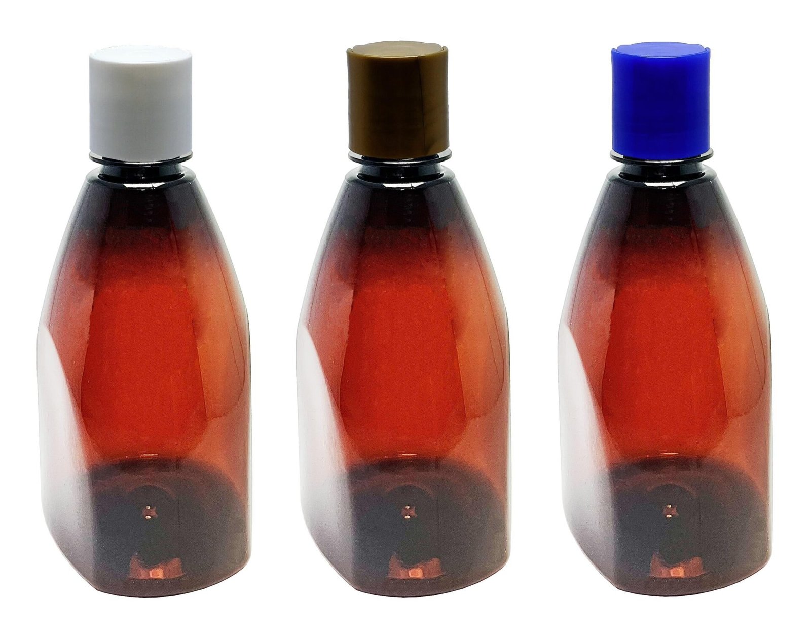 10 FRASCOS PLÁSTICO ÂMBAR PET 500ML C/ TAMPA DISKTOP PIR - Imagem 4
