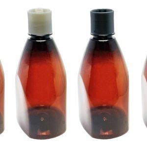 44 FRASCOS PLÁSTICO ÂMBAR PET 500ML C/ TAMPA DISKTOP PIR