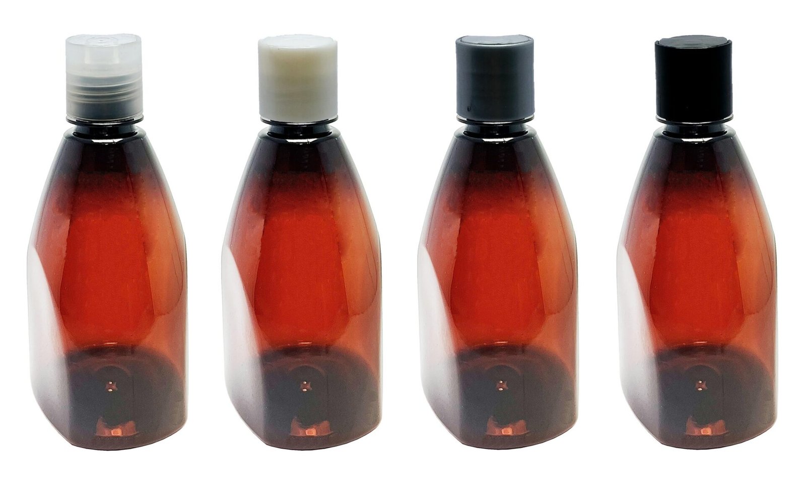 10 FRASCOS PLÁSTICO ÂMBAR PET 500ML C/ TAMPA DISKTOP PIR - Imagem 2