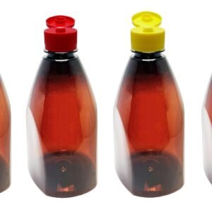 588 FRASCOS PLÁSTICO ÂMBAR PET 500ML C/ TAMPA FLIPTOP PIR