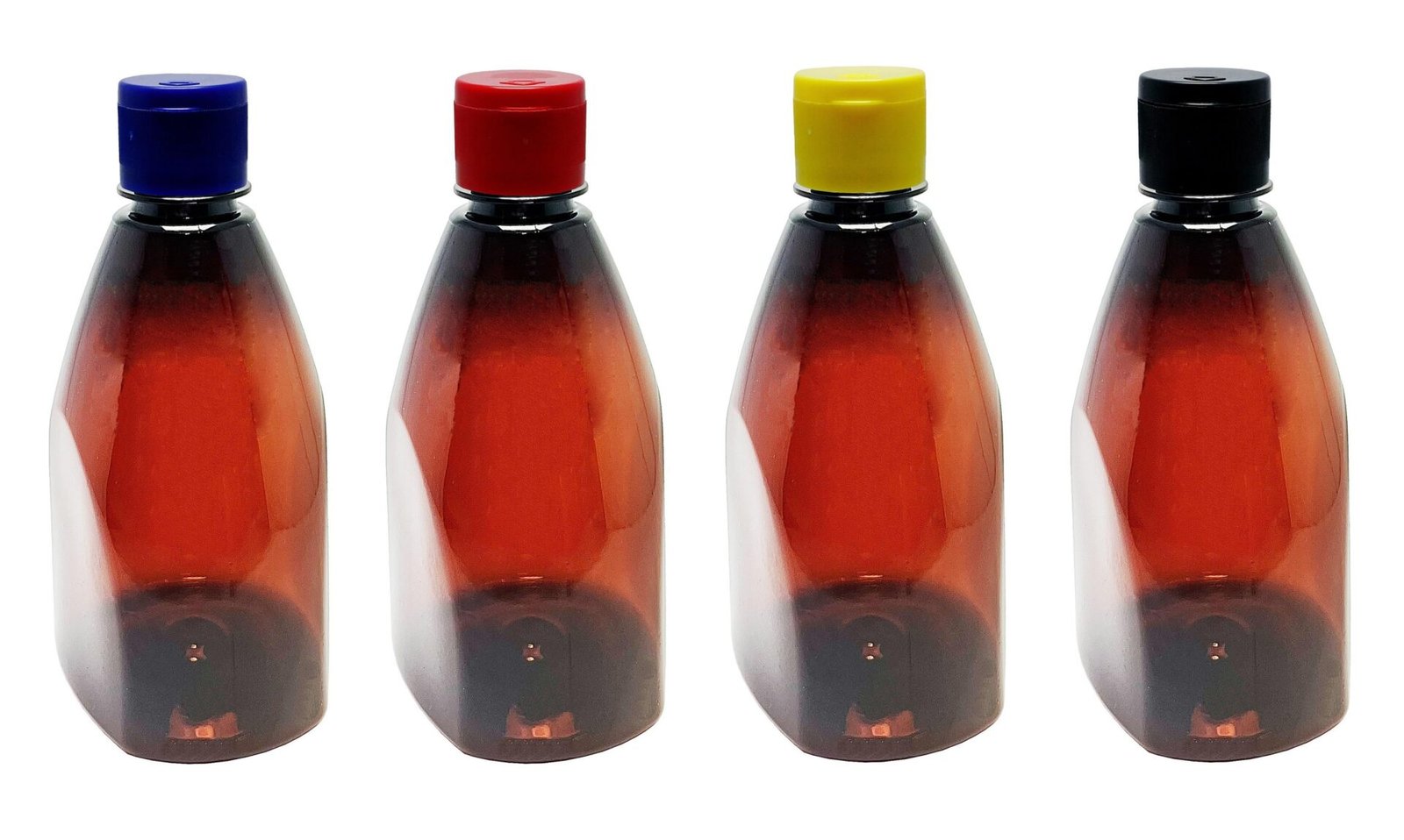 10 FRASCOS PLÁSTICO ÂMBAR PET 500ML C/ TAMPA FLIPTOP PIR - Imagem 2