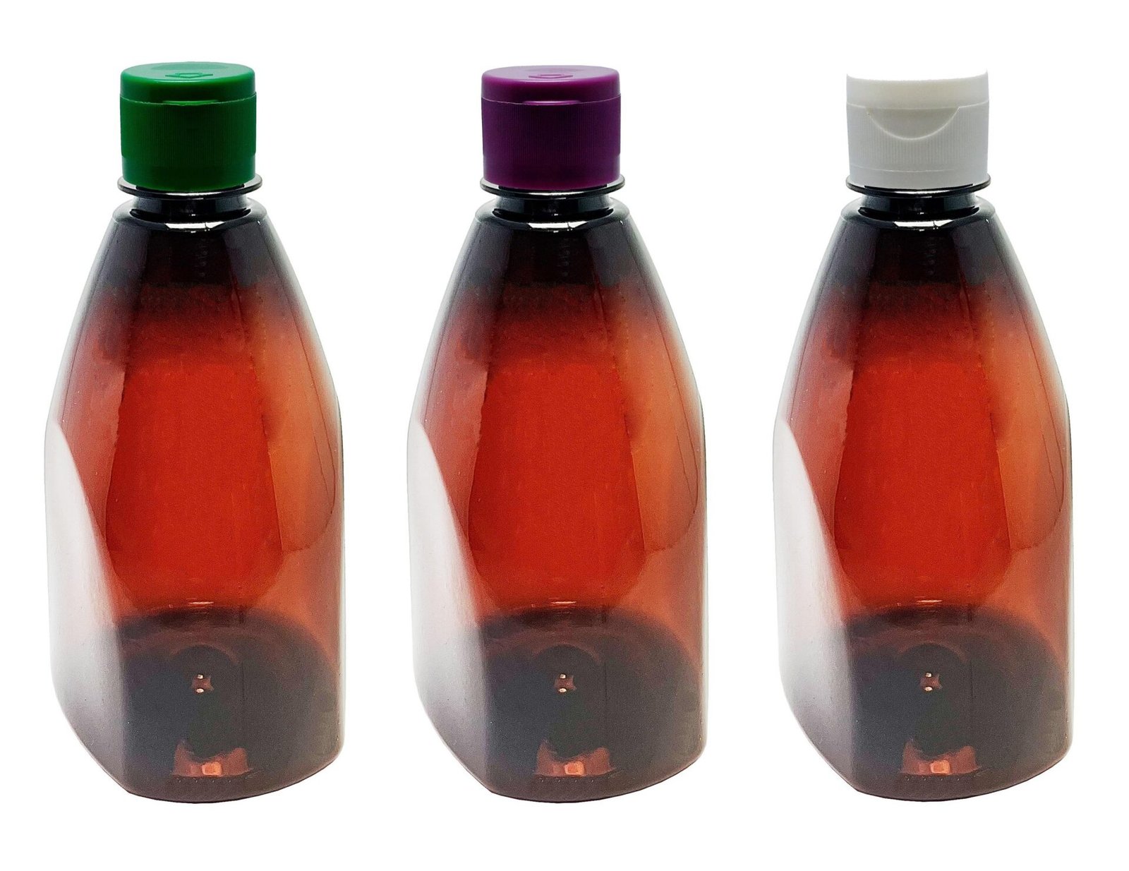 10 FRASCOS PLÁSTICO ÂMBAR PET 500ML C/ TAMPA FLIPTOP PIR - Imagem 5