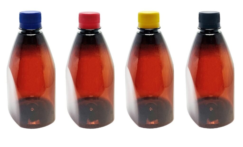 588 FRASCO PLÁSTICO ÂMBAR PET 500ML TAMPA S BATOQUE PIR