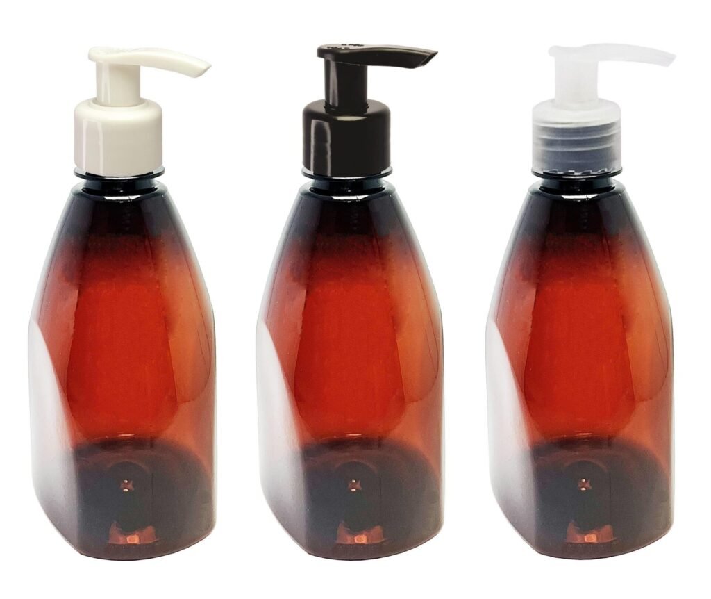 168 FRASCOS PLÁSTICO ÂMBAR 500ML VÁLVULA BICO PATO S PIR