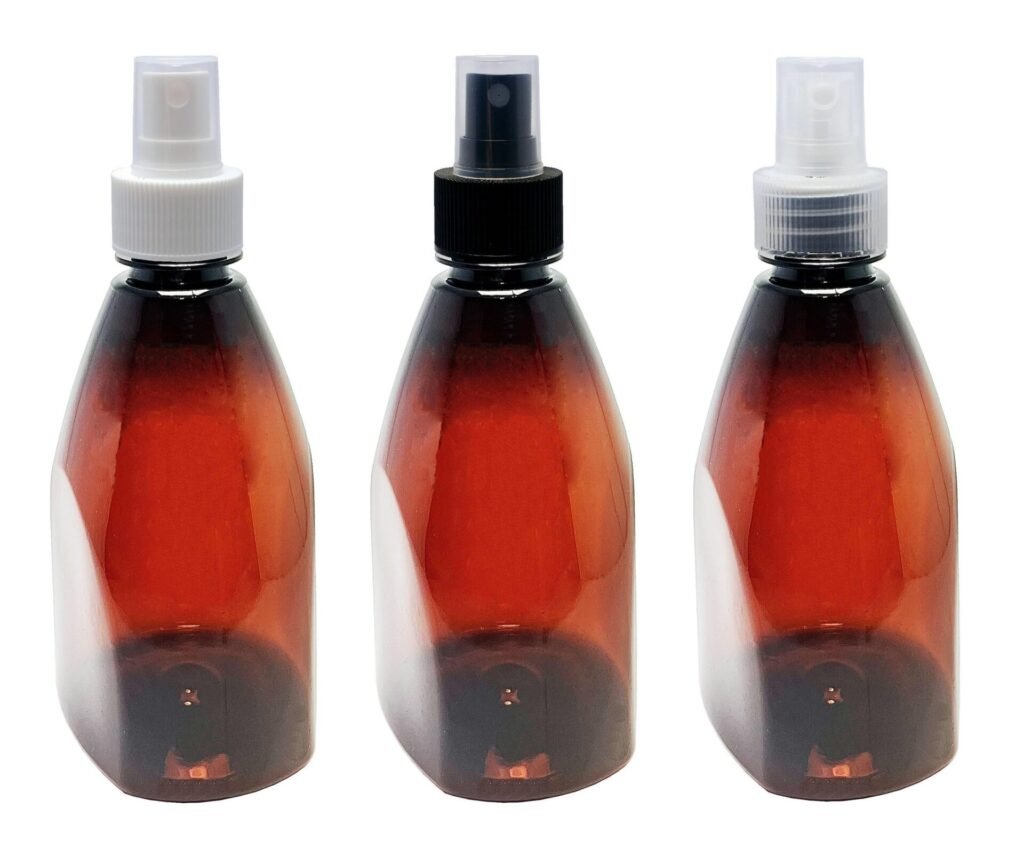 168 FRASCOS PLÁSTICOS ÂMBAR PET 500ML VÁLVULA SPRAY S PIR