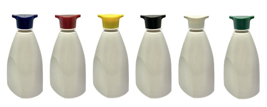 588 FRASCO PLÁSTICO BRANCO PET 500ML TAMPA ROSCA 2 BICO PIR