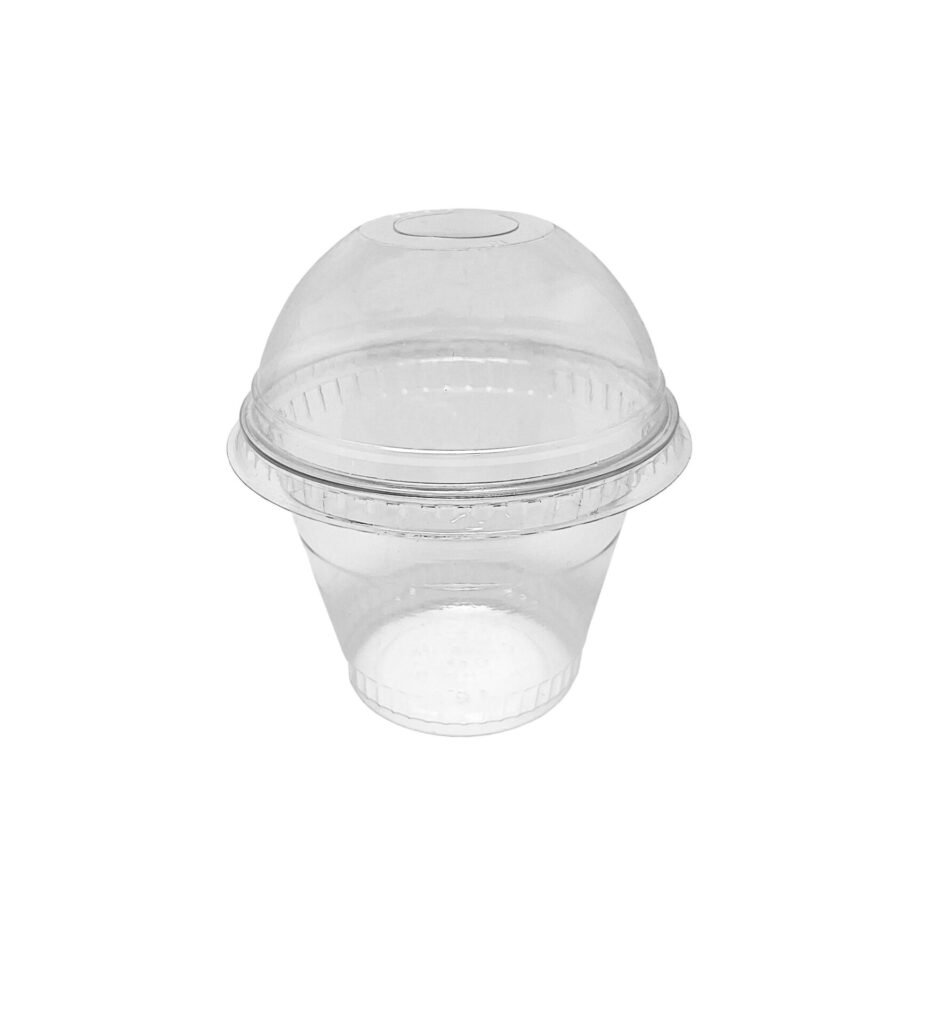 400 POTES/COPOS COM TAMPA BOLHA COM FURO CRISTAL 250ML G677