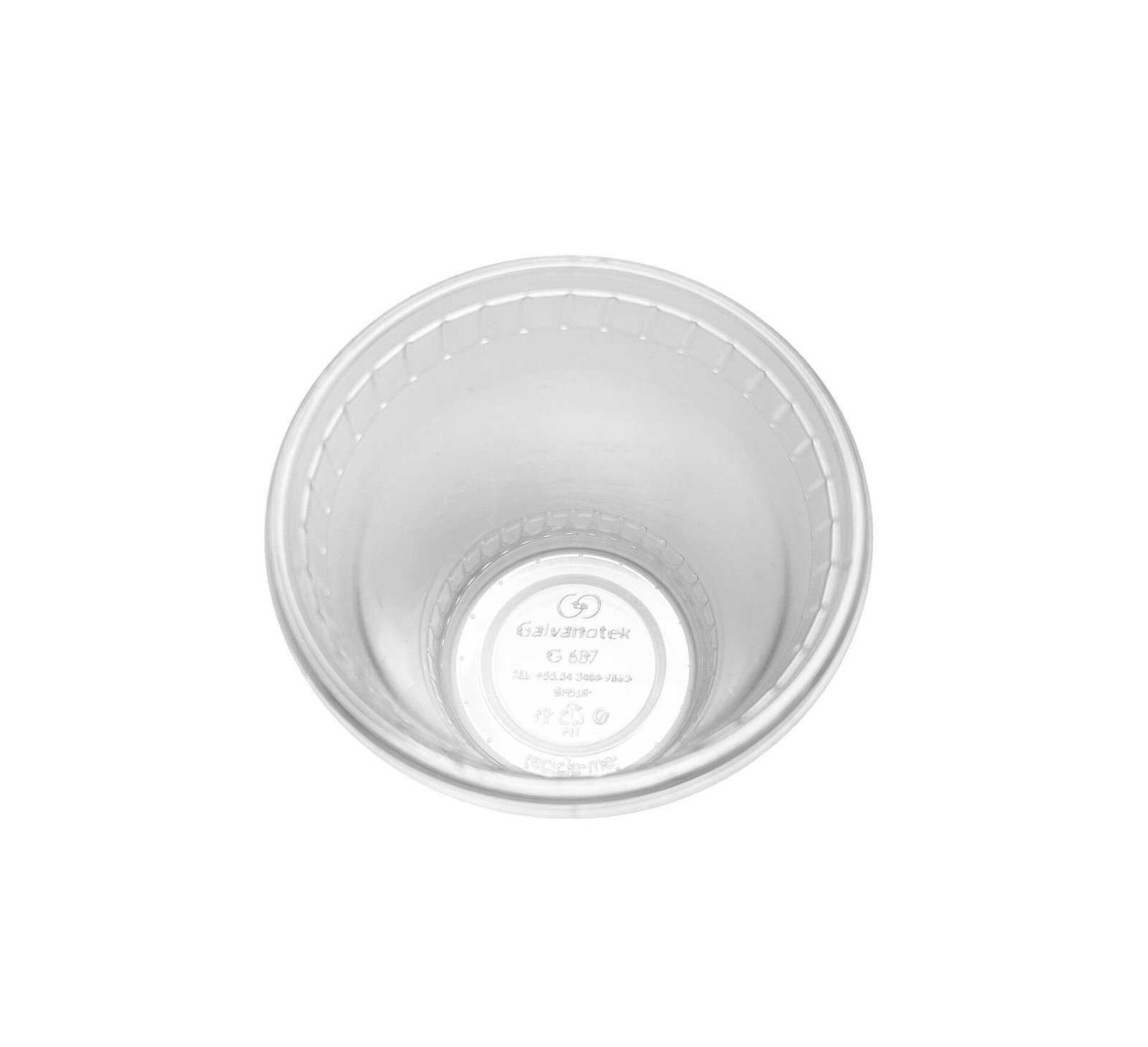 900 POTES/COPOS CRISTAL PET 180ML GALVANOTEK 79X71MM G687 - Imagem 2