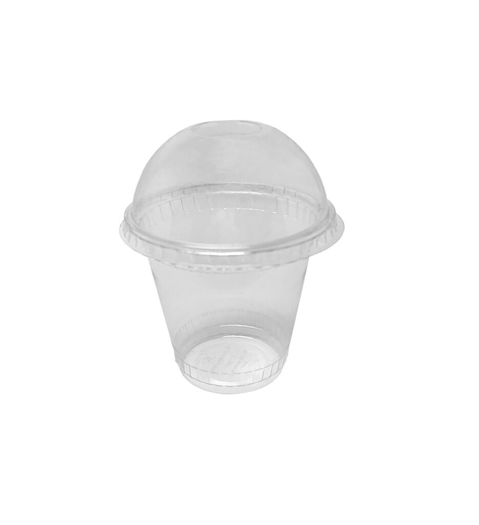900 POTES/COPOS COM TAMPA BOLHA COM FURO CRISTAL 180ML G880