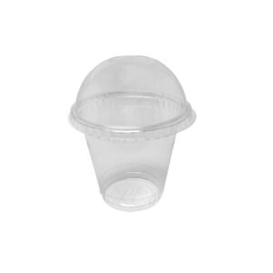 50 POTES/COPOS COM TAMPA BOLHA COM FURO CRISTAL 180ML G880