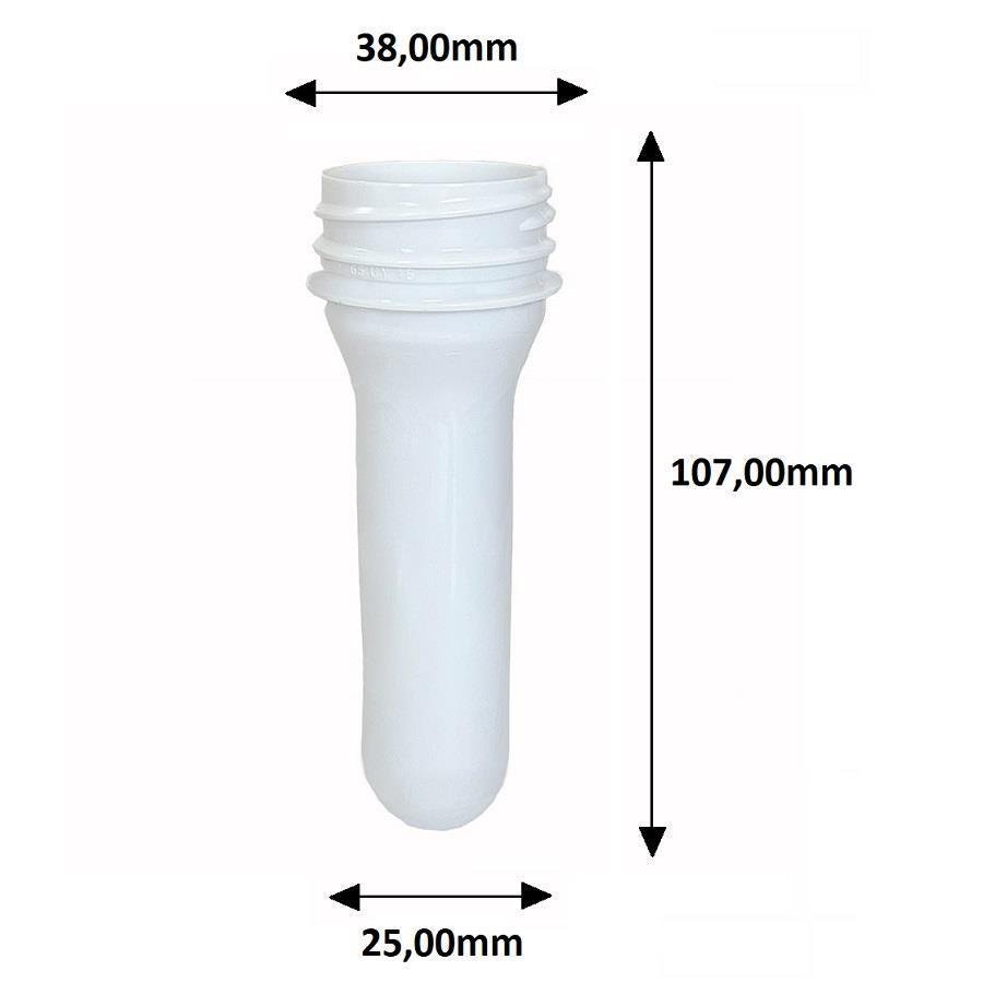 320 PREFORMA BRANCA 38ML PET 28G TUBETE 10,7CM FLIPTOP CAP - Imagem 5