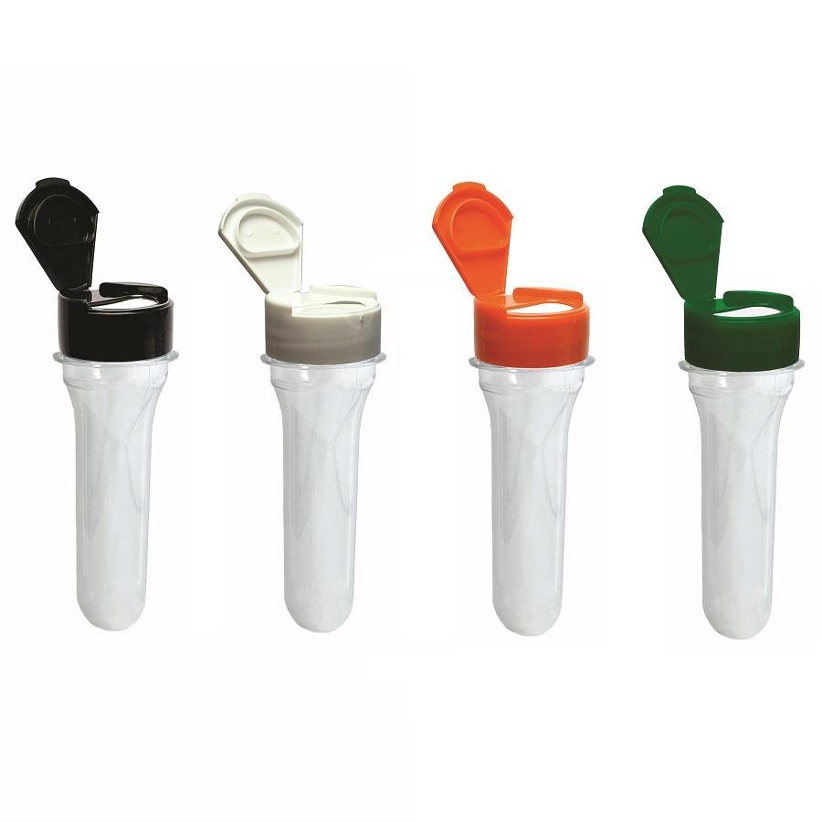 10 PREFORMA CRISTAL 38ML PET 28G TUBETE 10,7CM FLIPTOP CAP - Imagem 2