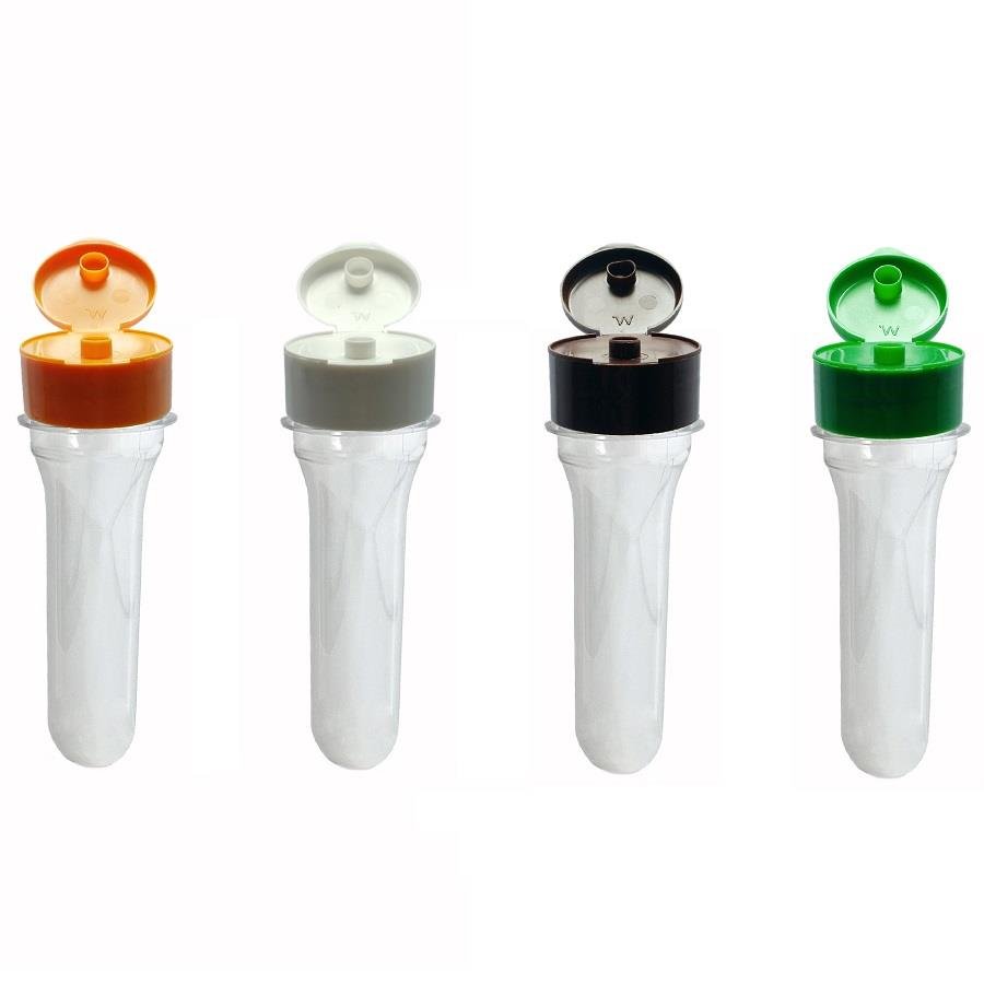10 PREFORMA CRISTAL 38ML PET 28G TUBETE 10,7CM FLIPTOP ROSC - Imagem 4