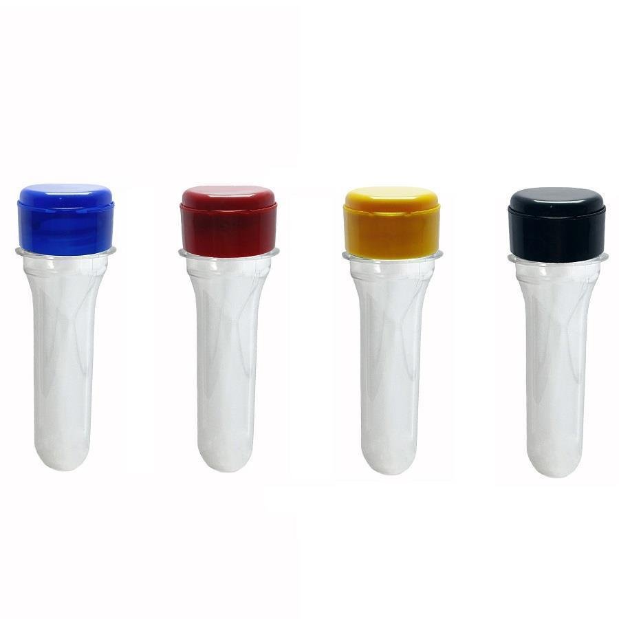 90 PREFORMA CRISTAL 38ML PET 28G TUBETE 10,7CM FLIPTOP ROSC