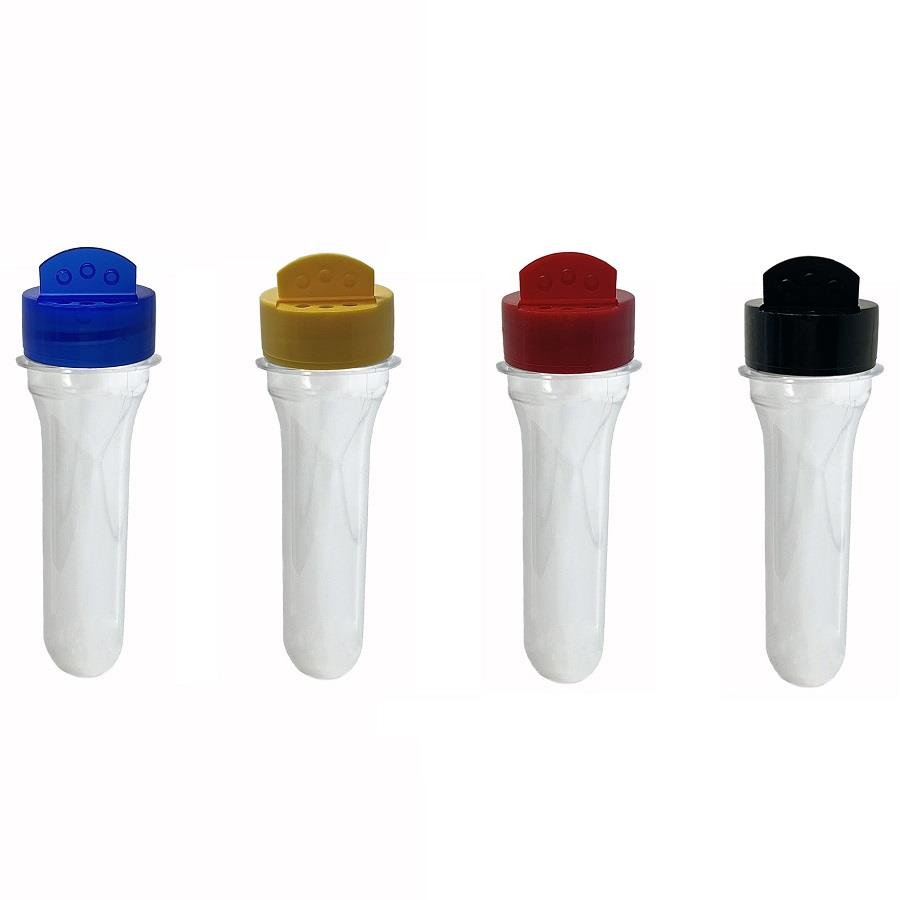 10 PREFORMA CRISTAL 38ML PET 28G TUBETE 10,7CM FLIPTOP TEMP