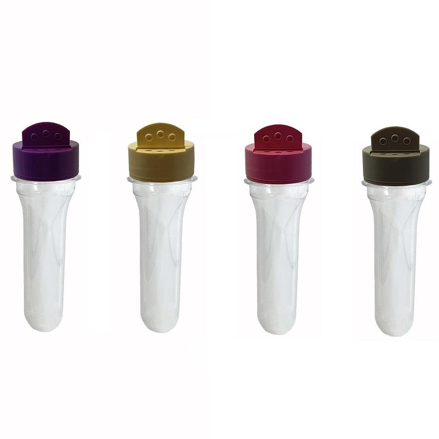 10 PREFORMA CRISTAL 38ML PET 28G TUBETE 10,7CM FLIPTOP TEMP - Imagem 3