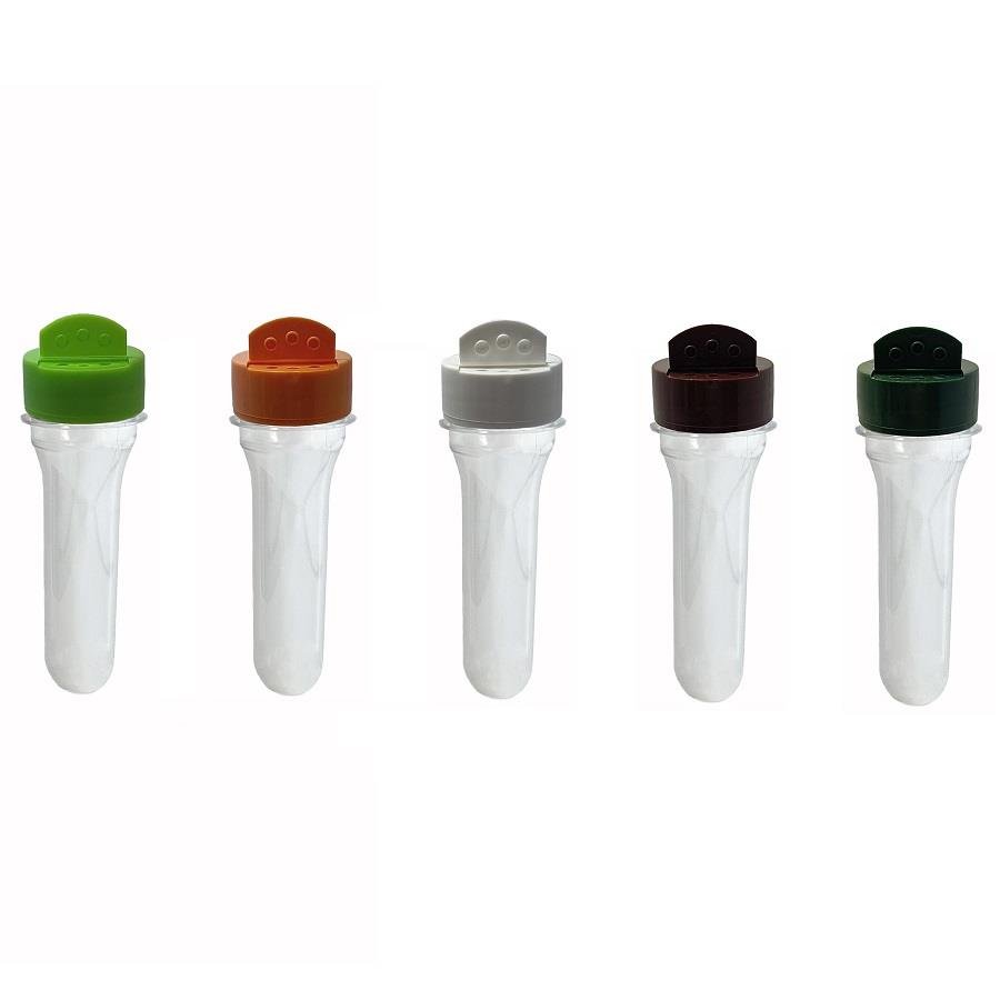 10 PREFORMA CRISTAL 38ML PET 28G TUBETE 10,7CM FLIPTOP TEMP - Imagem 2