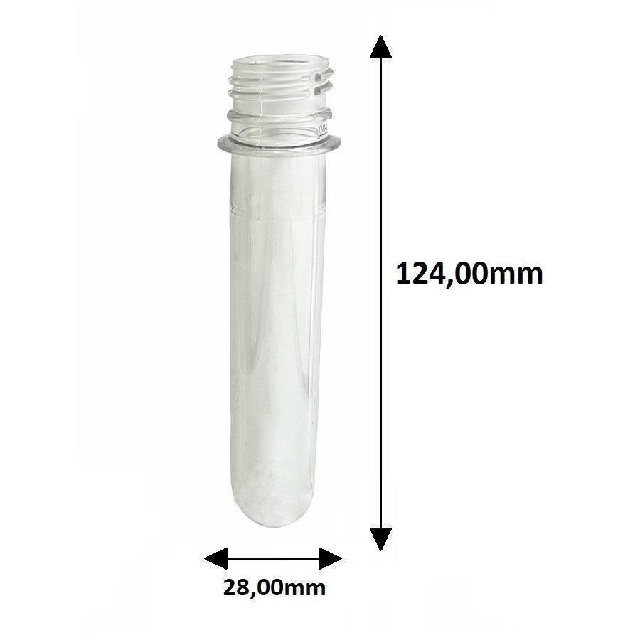 240 PREFORMA CRISTAL 37ML PET 33G TUBETE 12CM MINI GATILHO - Imagem 5