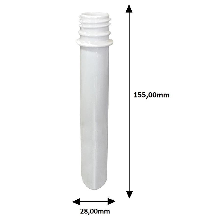 60 PREFORMA BRANCA 43ML PET 48G TUBETE 15,5CM DOSADORA 20ML - Imagem 6