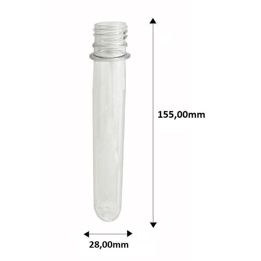 420 PREFORMA CRISTAL 43ML PET 48G TUBETE 15,5CM FLIPTOP - Imagem 8