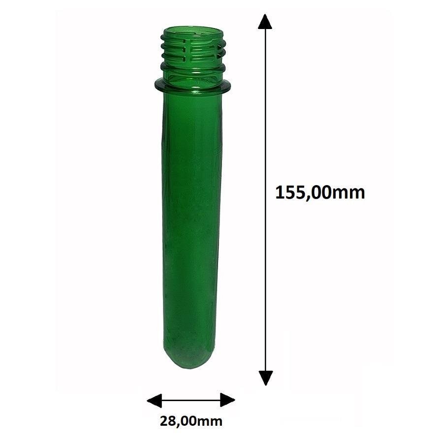 20 PREFORMA VERDE 43ML PET 48G TUBETE 15,5CM PUSHPULL - Imagem 5