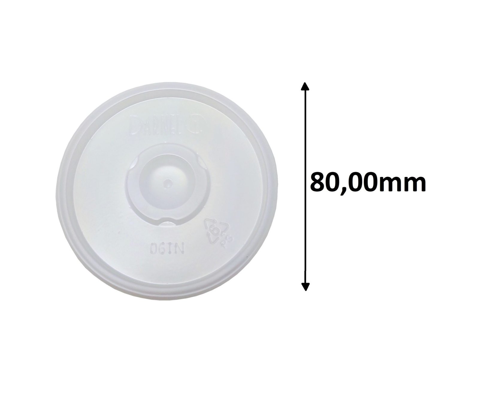 2000 TAMPAS PARA COPOS TÉRMICOS ISOPOR 177ML SEM FURO DARNEL - Imagem 2