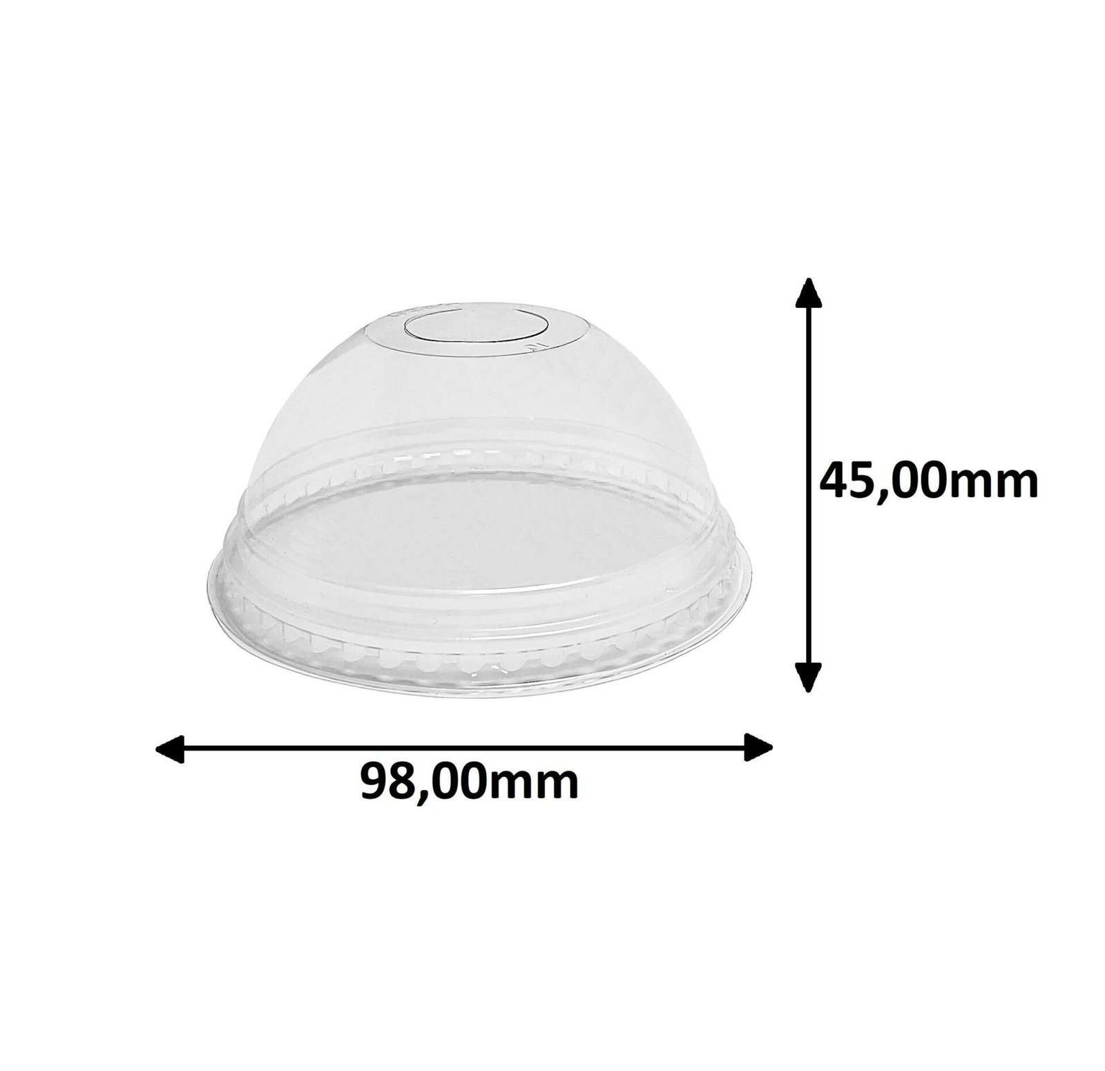 1200 POTES/COPOS COM TAMPA BOLHA COM FURO CRISTAL 250ML G677 - Imagem 5