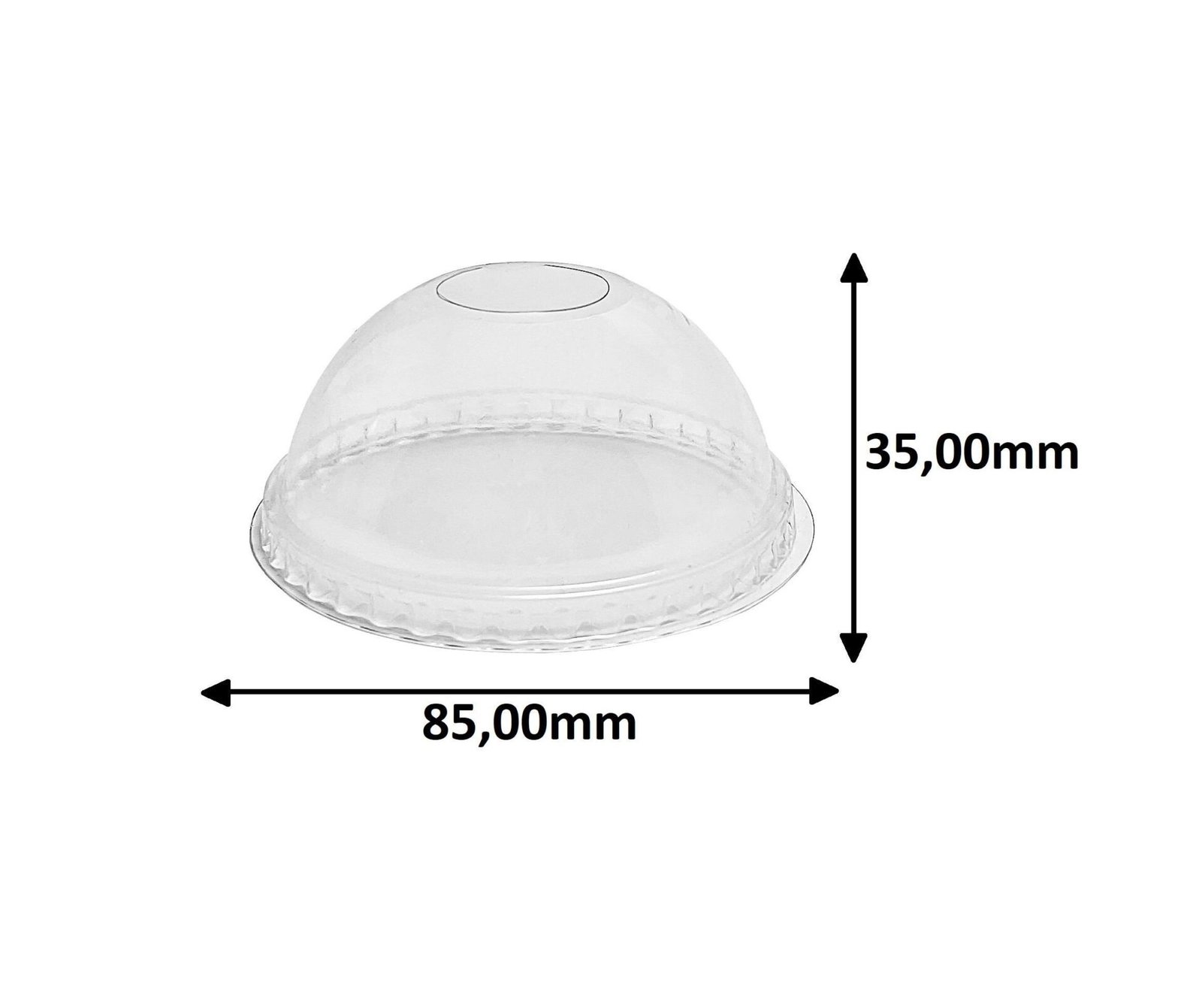 300 POTES/COPOS COM TAMPA BOLHA COM FURO CRISTAL 180ML G880 - Imagem 5