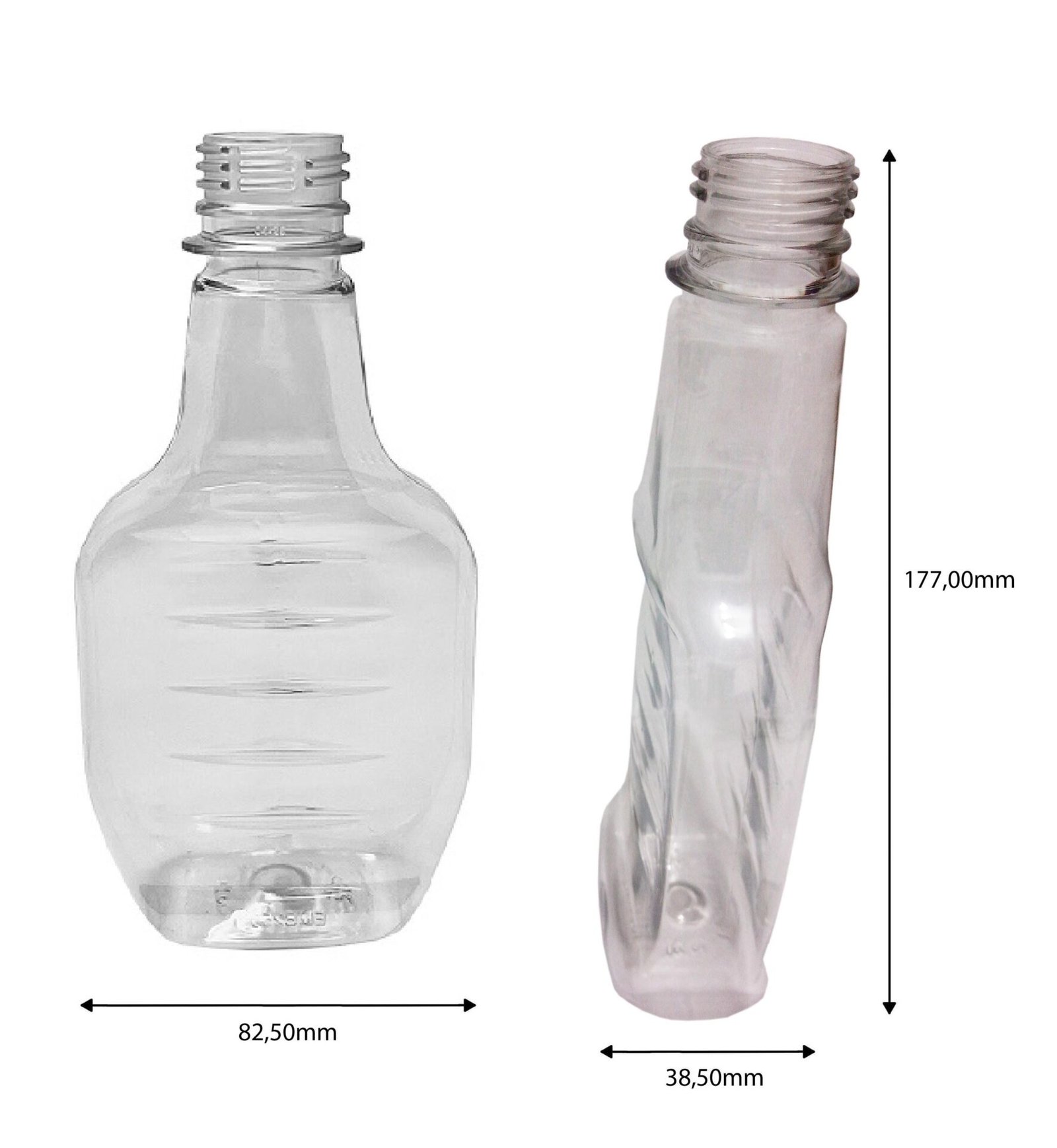 81 FRASCO PLÁSTICO CRISTAL 250ML FLIPTOP FURO ABERTO MOL - Imagem 9