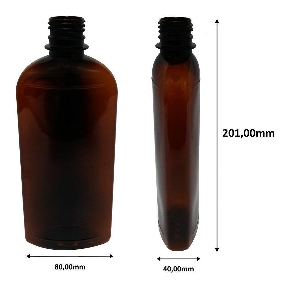 135 FRASCO PLÁSTICO AMBAR 400ML FLIPTOP FURO ABERTO MIN - Imagem 9