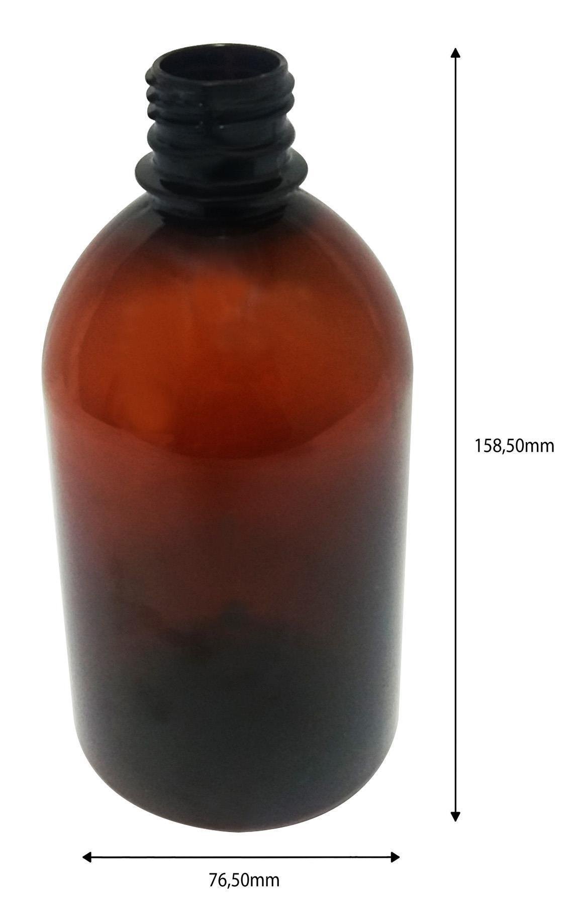 108 FRASCO PLÁSTICO AMBAR 500ML FLIPTOP FURO ABERTO SAB - Imagem 9