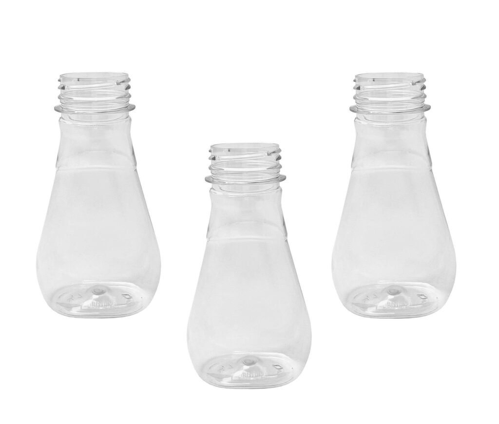 416 FRASCO PLÁSTICO CRISTAL 180ML PCO38 VAZIO S/ TAMPA MEL